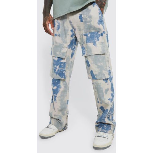 Pantalon cargo ample imprimé camouflage - 28 - Boohooman - Modalova