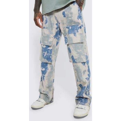 Pantalon cargo ample imprimé camouflage - 34 - Boohooman - Modalova
