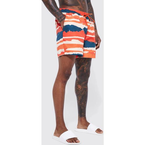 Short de bain court à rayures - L - Boohooman - Modalova