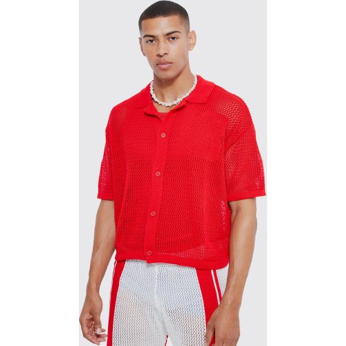 Chemise universitaire ample à manches courtes - S - Boohooman - Modalova