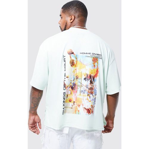 Grande taille - T-shirt de basket oversize imprimé - - XXXL - Boohooman - Modalova