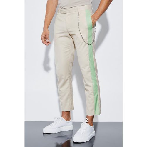 Pantalon de costume ajusté à bandes contrastantes - - 36R - Boohooman - Modalova