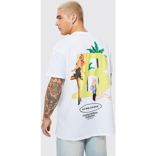 T-shirt oversize imprimé palmier - Boohooman - Modalova