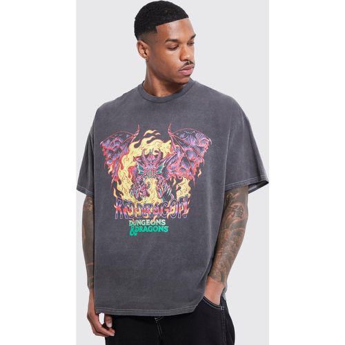 T-shirt oversize à imprimé Dungeons and Dragons - Boohooman - Modalova