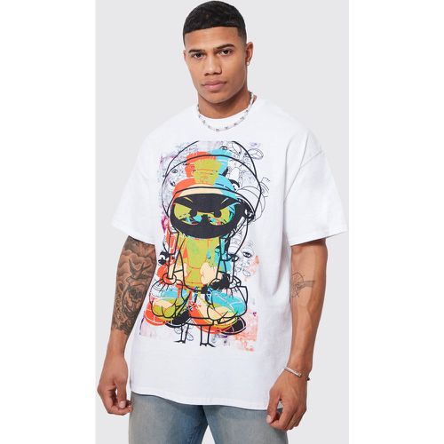 T-shirt oversize à imprimé Marvin le Martien - Boohooman - Modalova