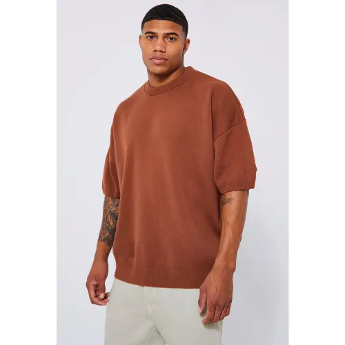 T-shirt oversize en maille - S - Boohooman - Modalova