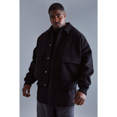 Grande taille - Bomber oversize à col feutré - XXXL - Boohooman - Modalova