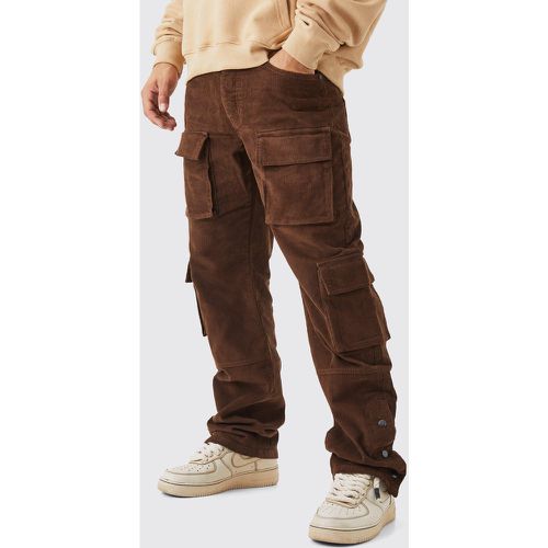 Pantalon cargo ample en velours côtelé - Boohooman - Modalova