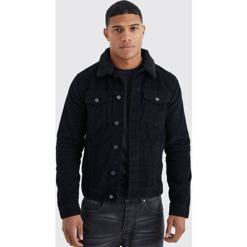 Veste en velours côtelé à col en polaire homme - XL - Boohooman - Modalova