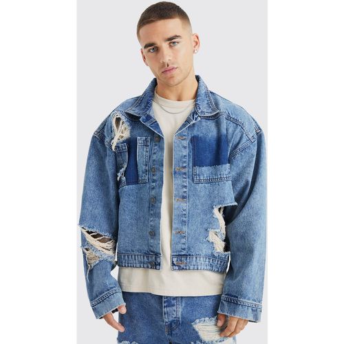 Veste en jean large - L - Boohooman - Modalova