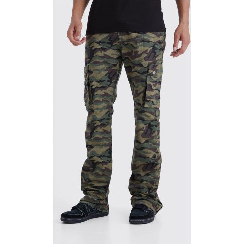 Tall - Pantalon cargo zippé - 30 - Boohooman - Modalova