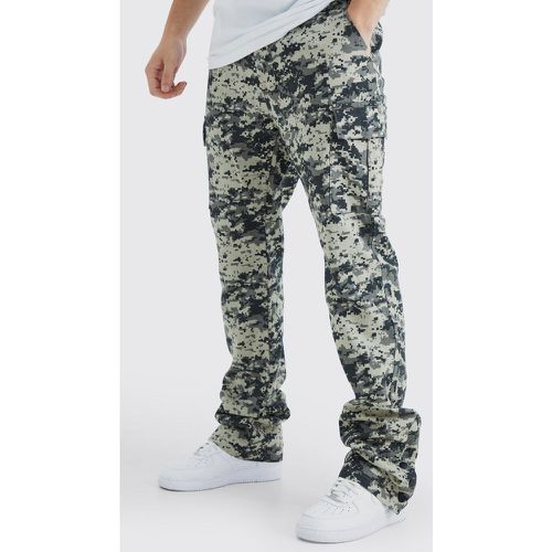 Tall - Pantalon cargo à imprimé camouflage - 32 - Boohooman - Modalova