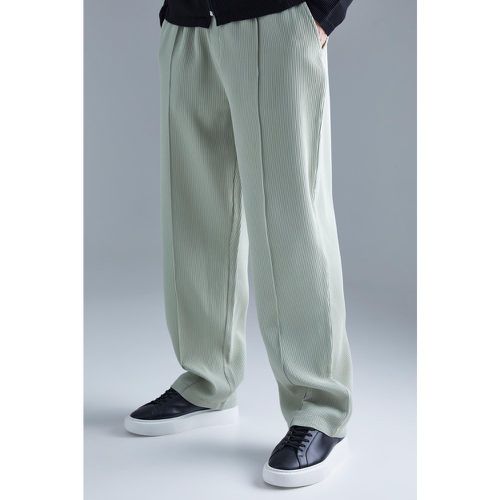 Pantalon ample plissé à taille élastiquée - Boohooman - Modalova