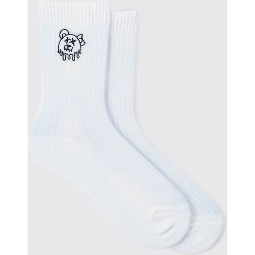 Chaussettes à broderie logo - ONE SIZE - Boohooman - Modalova