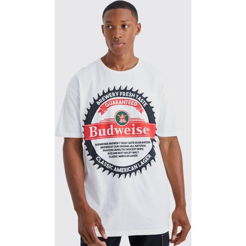 T-shirt oversize à imprimé Budweiser - Boohooman - Modalova