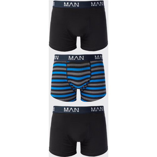 Lot de 3 boxers à rayures - XS - Boohooman - Modalova