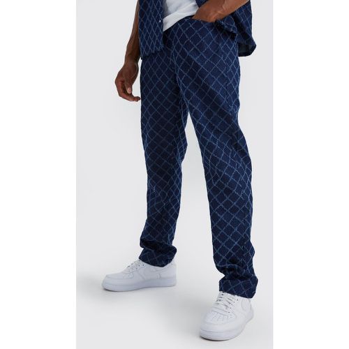 Jean droit homme - bleu - 30R, bleu - Boohooman - Modalova