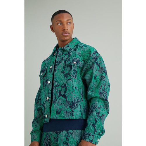 Veste oversize déchirée à motif tapisserie - XL - Boohooman - Modalova