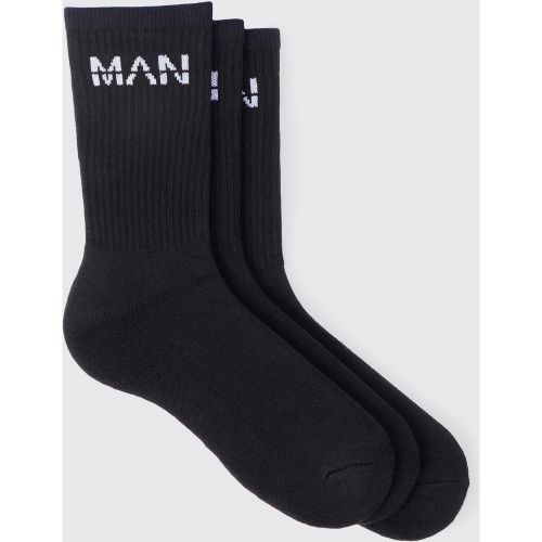 Lot de 3 paires de chaussettes de sport - MAN - ONE SIZE - Boohooman - Modalova