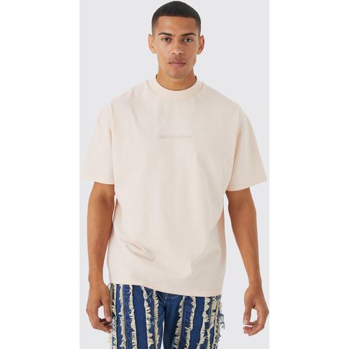 T-shirt oversize épais à col montant - S - Boohooman - Modalova