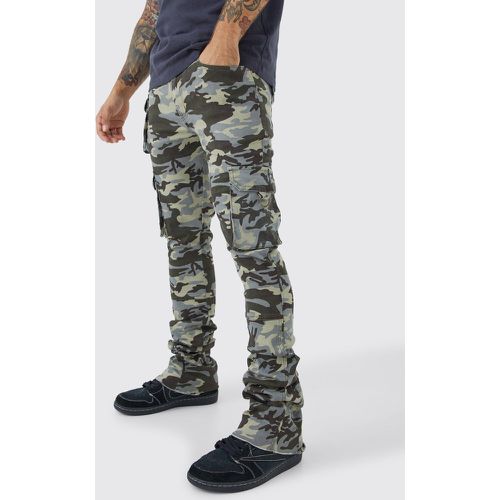 Pantalon cargo skinny à imprimé camouflage - 30 - Boohooman - Modalova