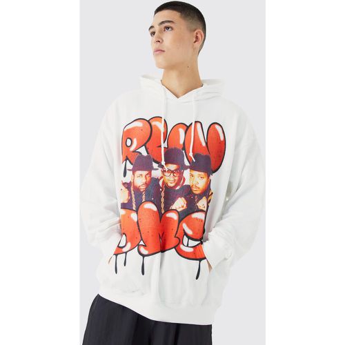 Sweat à capuche oversize à imprimé Run Dmc homme - M - Boohooman - Modalova