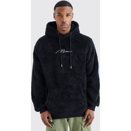 Sweat à capuche en polaire à logo - MAN homme - L - Boohooman - Modalova