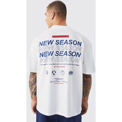 T-shirt oversize à slogan New Season - Boohooman - Modalova