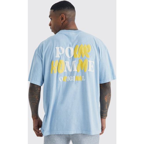 T-shirt oversize délavé à slogan - Boohooman - Modalova
