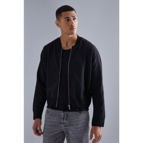 Bomber oversize en maille - S - Boohooman - Modalova