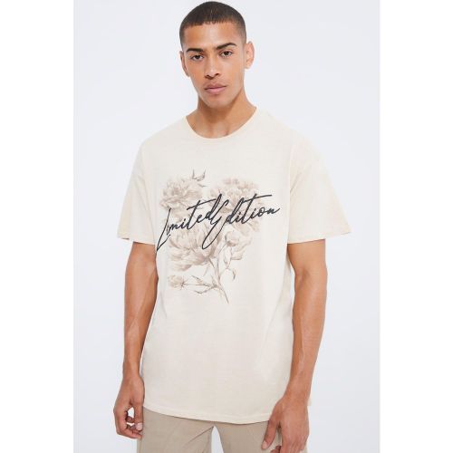 T-shirt oversize fleuri - Limited Edition - M - Boohooman - Modalova