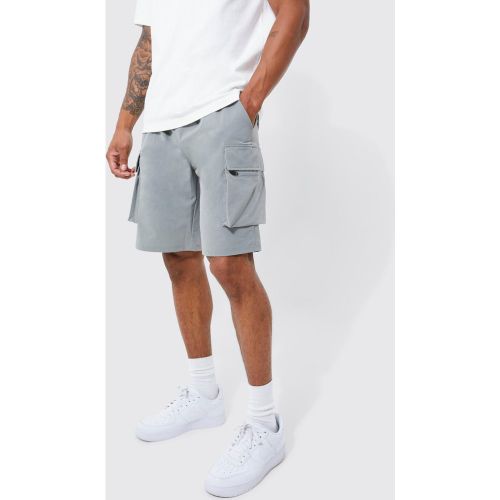 Short cargo ample léger à taille élastique - L - Boohooman - Modalova