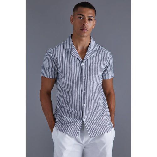 Chemise à rayures et manches courtes - L - Boohooman - Modalova