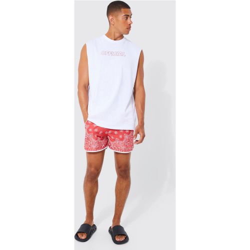 Ensemble oversize avec débardeur et short de bain - M - Boohooman - Modalova