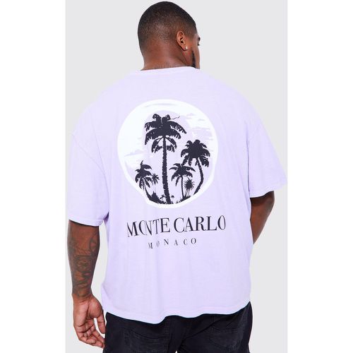 Grande taille - T-shirt oversize à slogan Monte Carlo - - XXXL - Boohooman - Modalova