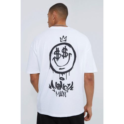 T-shirt oversize imprimé graffiti - M - Boohooman - Modalova