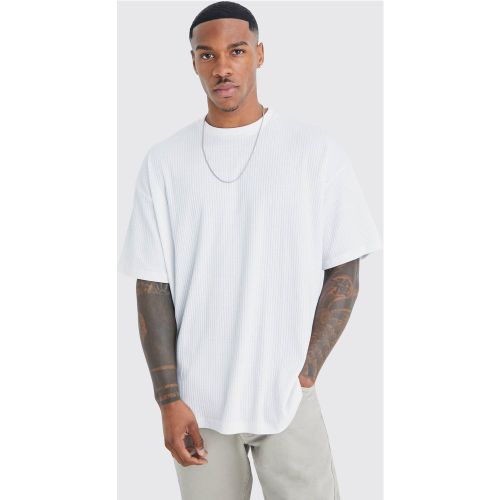 T-shirt oversize côtelé - L - Boohooman - Modalova