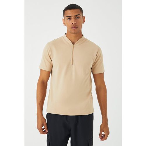 Polo cintré à surpiqûres - L - Boohooman - Modalova