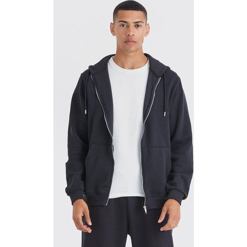 Sweat à capuche zippé basique homme - S - Boohooman - Modalova