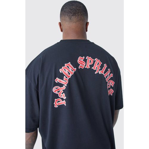 Grande taille - T-shirt oversize imprimé graffiti à col montant - XXXXXL - Boohooman - Modalova