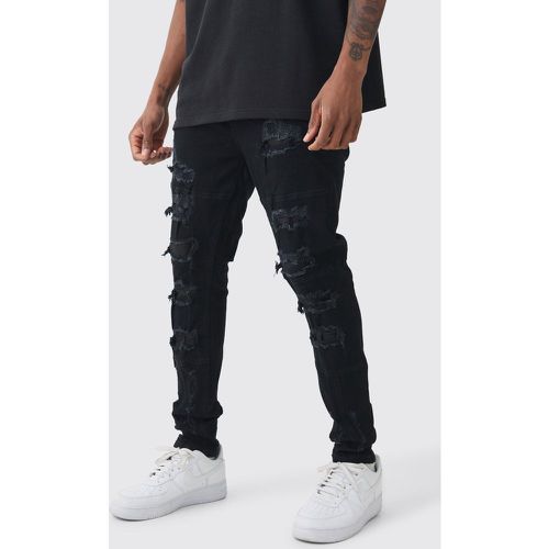 Jean skinny et stretch à déchirures - 34R - Boohooman - Modalova