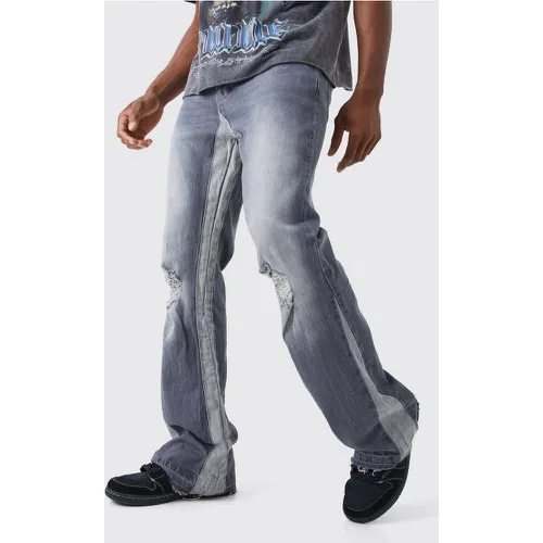 Jean flare large délavé déchiré - 28R - Boohooman - Modalova