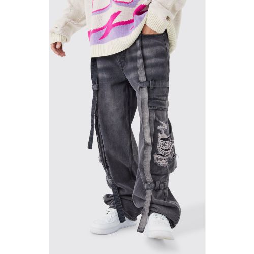 Jean cargo baggy à déchirures homme - 36R - Boohooman - Modalova