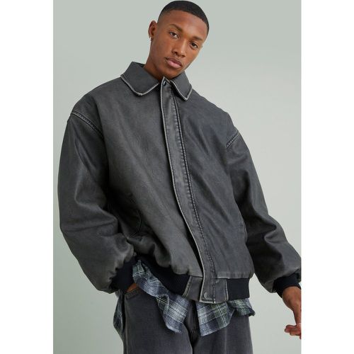 Bomber oversize déchiré homme - L - Boohooman - Modalova