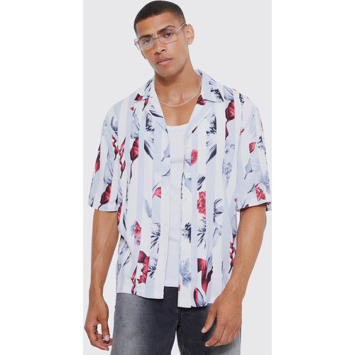 Chemise fleurie en viscose à manches courtes - L - Boohooman - Modalova