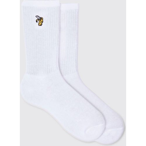 Chaussettes à broderie banane - ONE SIZE - Boohooman - Modalova