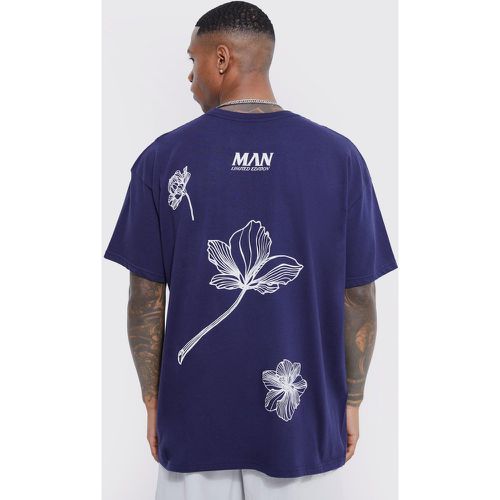 T-shirt oversize fleuri - XS - Boohooman - Modalova