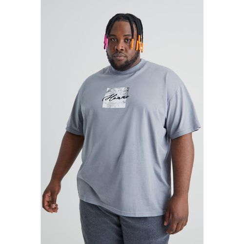 Grande taille - T-shirt épais oversize à broderie - - XXXL - Boohooman - Modalova