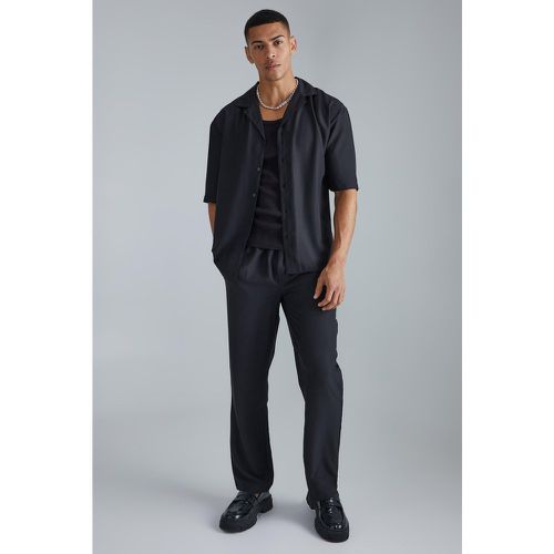 Ensemble satiné avec chemise et pantalon - M - Boohooman - Modalova