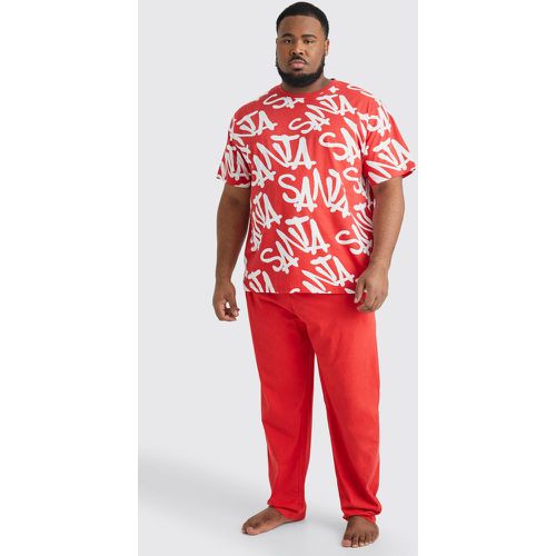 Grande taille - Ensemble confort à imprimé Père Noël - XXXXL - Boohooman - Modalova